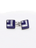 Blue & White Mother Of Pearl Cufflinks