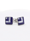 Blue & White Mother Of Pearl Cufflinks