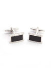 Black & Silver Enamel Cufflinks