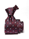 Florentine Minimal Dark Maroon Silk Tie