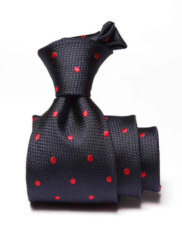 Florentine Minimal Navy Silk Tie