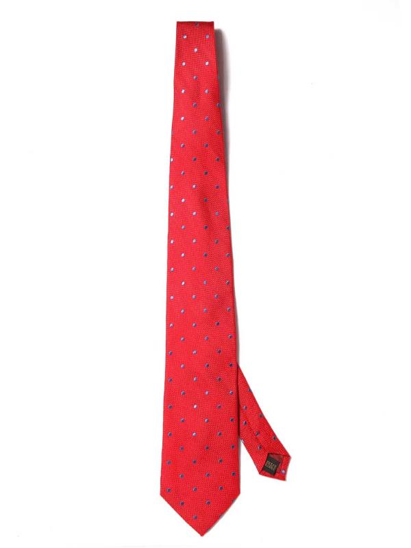 Florentine Minimal Dark Red Silk Tie