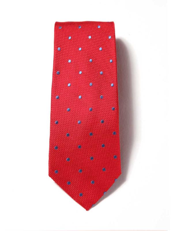 Florentine Minimal Dark Red Silk Tie