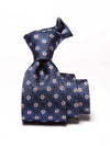Florentine Minimal Navy Silk Tie