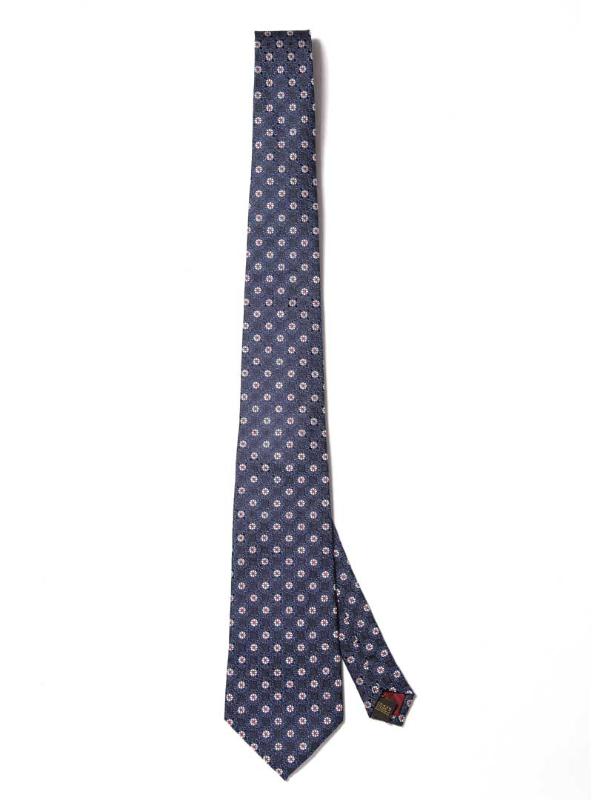 Florentine Minimal Navy Silk Tie