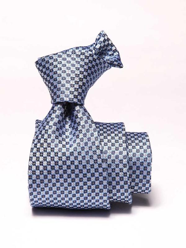 Florentine Minimal Medium Blue Silk Tie