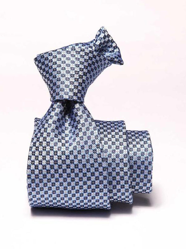 Florentine Minimal Medium Blue Silk Tie