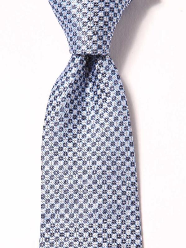 Florentine Minimal Medium Blue Silk Tie