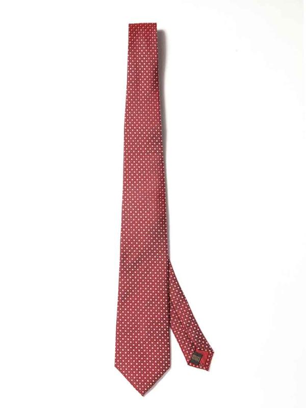 Florentine Minimal Dark Maroon Silk Tie