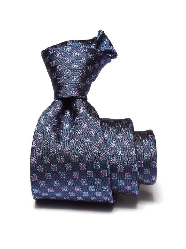 Florentine Minimal Medium Blue Silk Tie