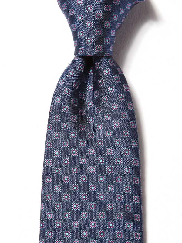 Florentine Minimal Medium Blue Silk Tie