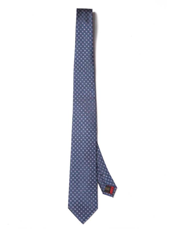 Florentine Minimal Medium Blue Silk Tie