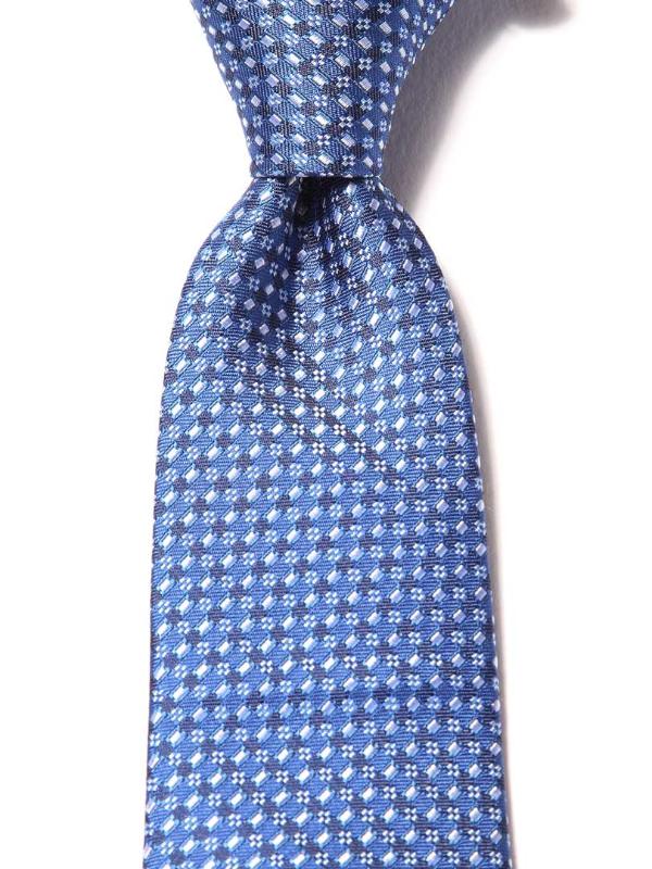 Florentine Minimal Medium Blue Silk Tie