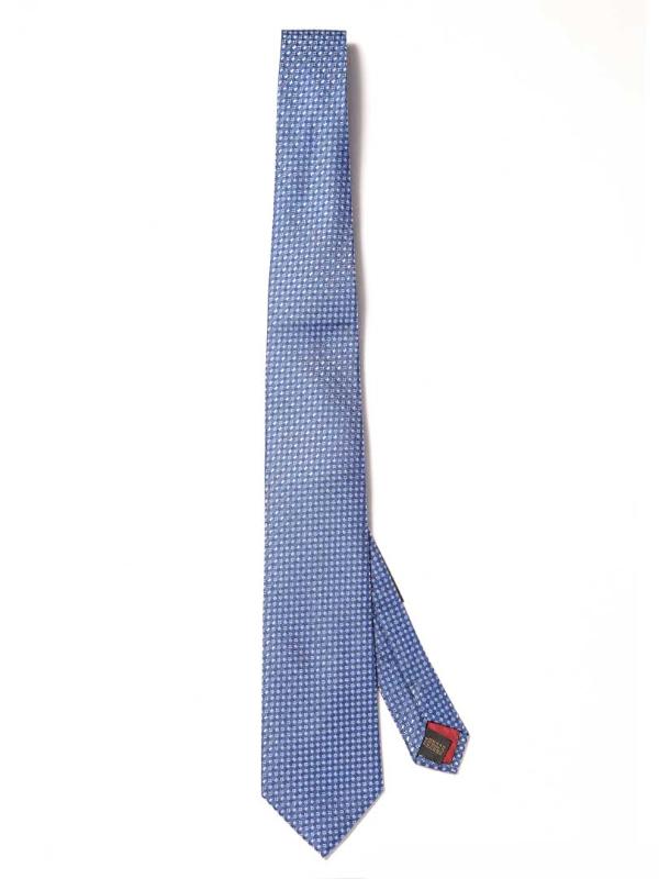 Florentine Minimal Medium Blue Silk Tie