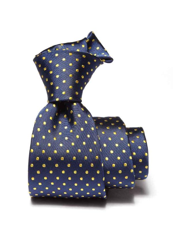 Florentine Minimal Navy Silk Tie