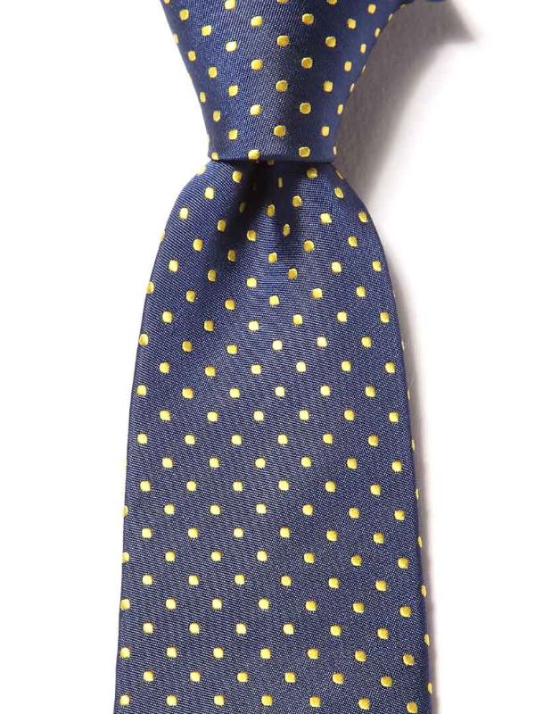 Florentine Minimal Navy Silk Tie