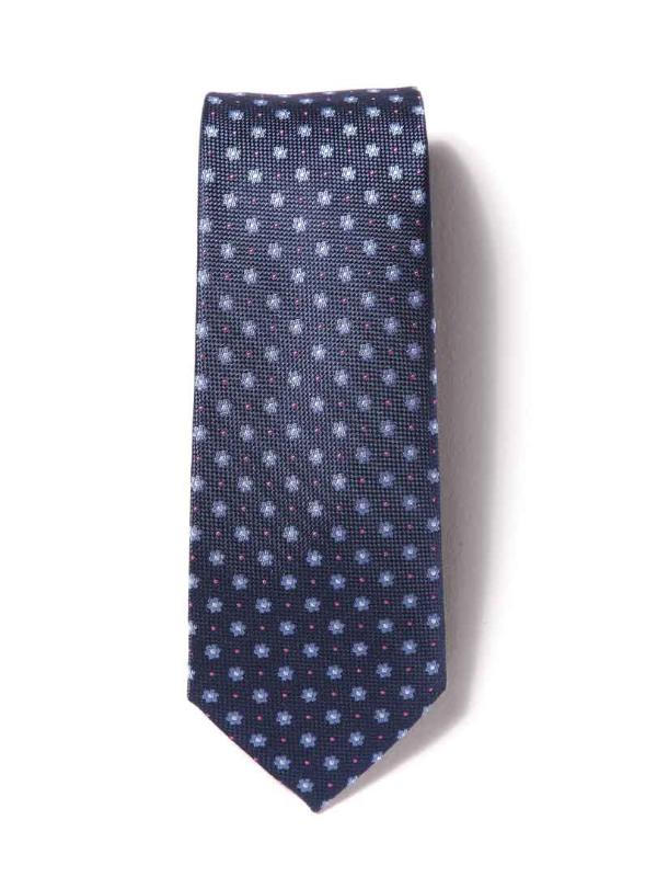 Florentine Minimal Navy Silk Tie