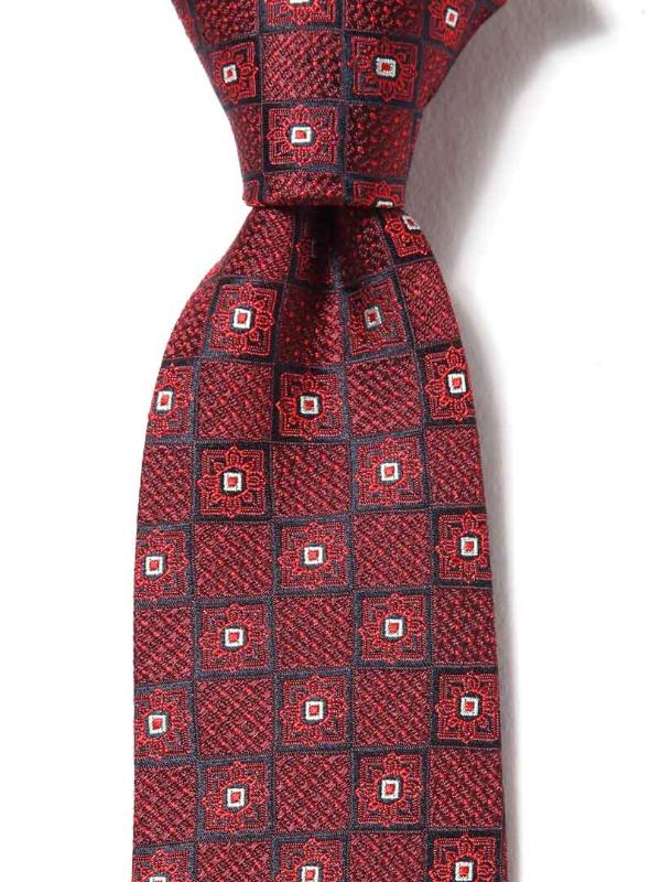 Florentine Minimal Dark Maroon Silk Tie