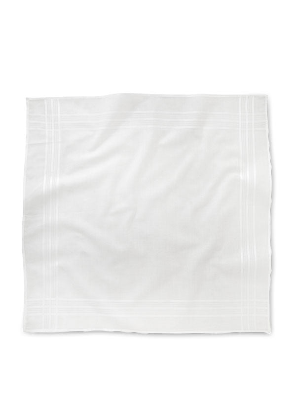 White handkerchief with a white border - 3 pcs pack