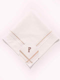 Initial "F" White handkerchief with a colour border - 3 pcs pack