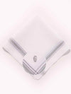 Initial "G" White handkerchief with a colour border - 3 pcs pack