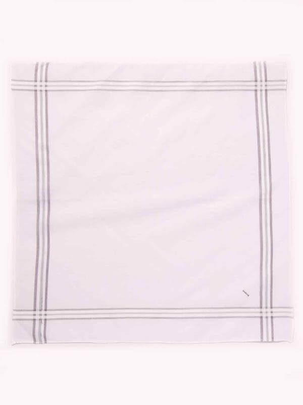 Initial "I" White handkerchief with a colour border - 3 pcs pack