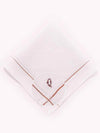 Initial "Q" White handkerchief with a colour border - 3 pcs pack
