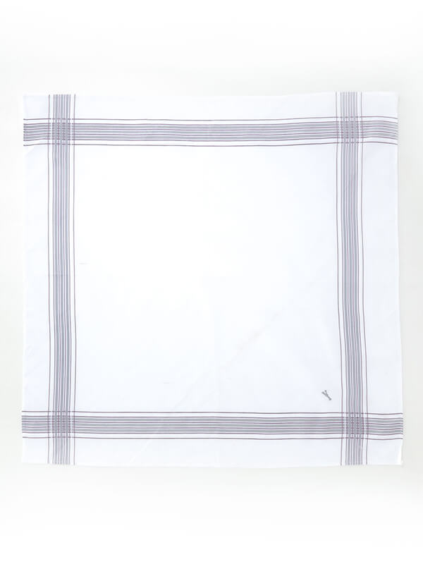 Initial "Y" White handkerchief with a colour border - 3 pcs pack