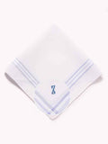Initial "Z" White handkerchief with a colour border - 3 pcs pack