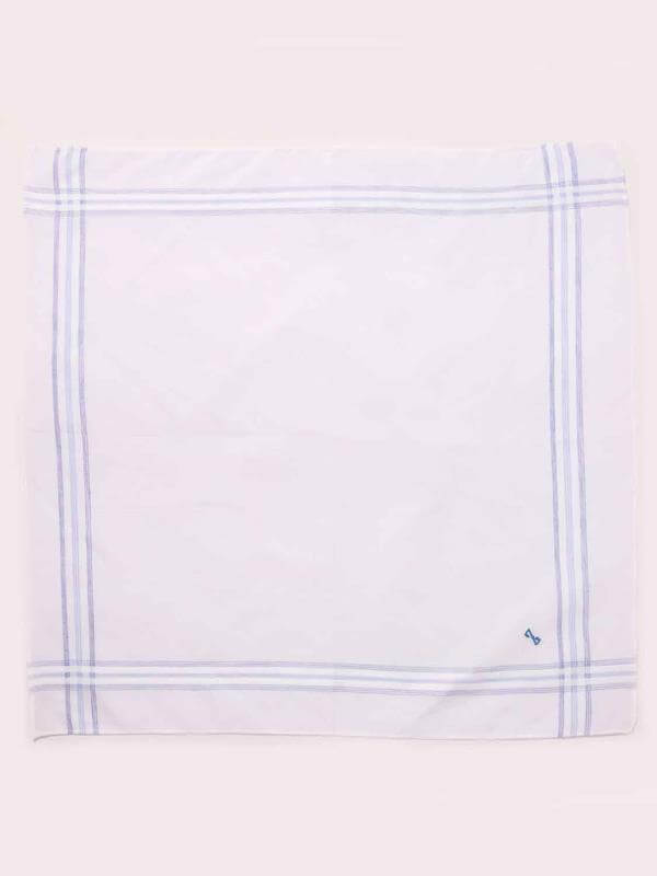 Initial "Z" White handkerchief with a colour border - 3 pcs pack