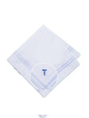 Initial “T” White Handkerchief With A Colour Border – 3 piece pack