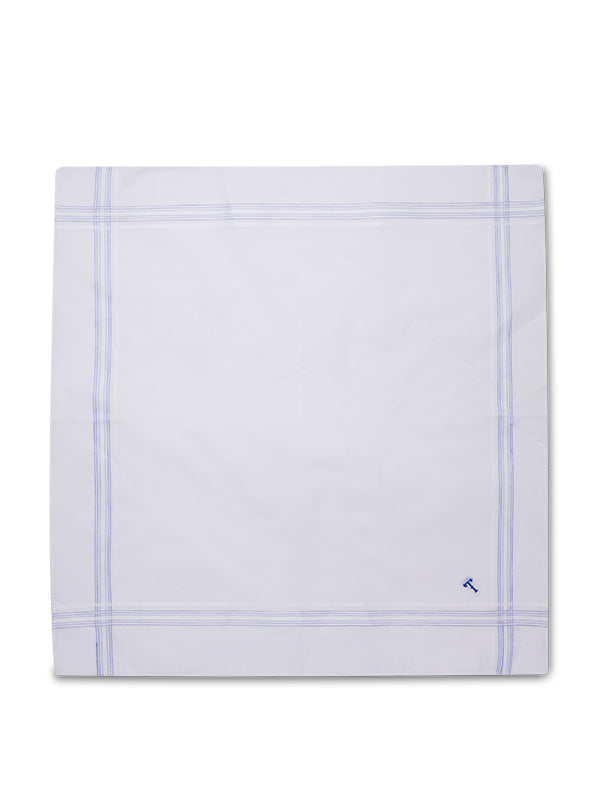 Initial “T” White Handkerchief With A Colour Border – 3 piece pack