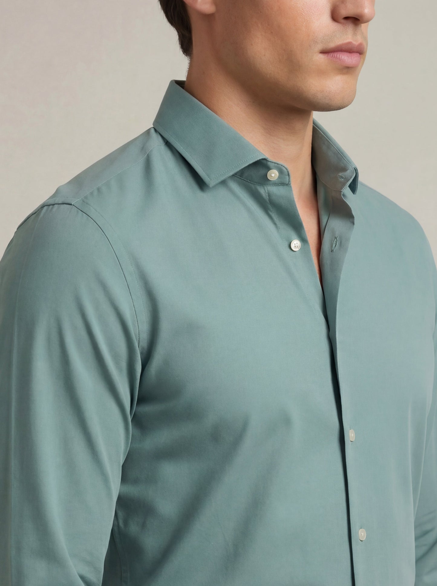 Beyer Jade Techno 4 Way Stretch Solid Full Sleeve Single Cuff Slim Fit Party Wear Blended Shirt