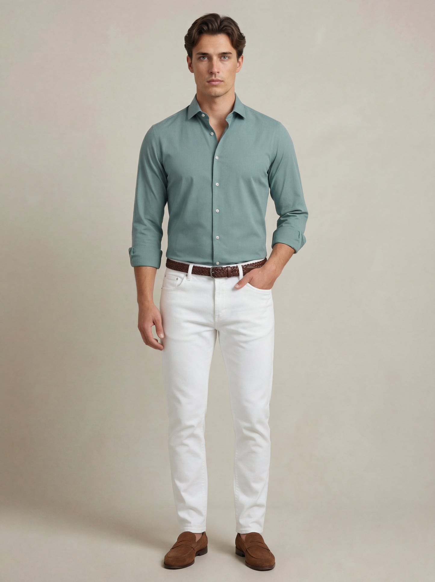 Beyer Jade Techno 4 Way Stretch Solid Full Sleeve Single Cuff Slim Fit Party Wear Blended Shirt