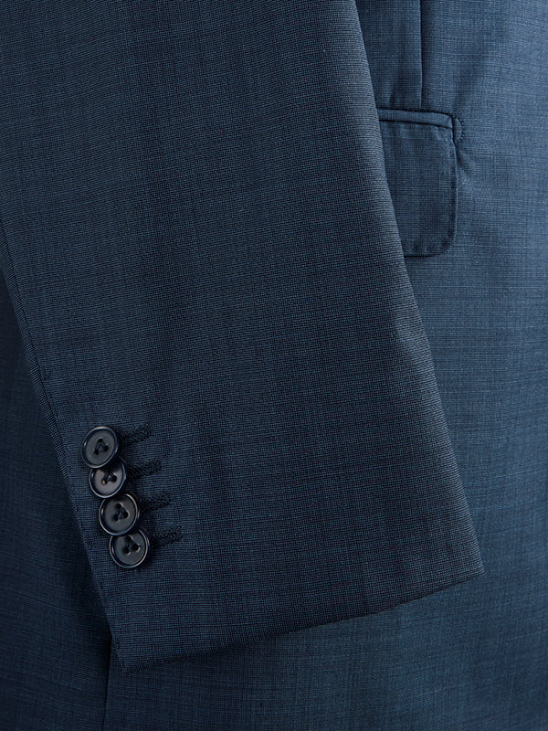 Trivero Blue Classic Formal Wool Silk Jacket