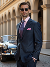 Trivero Blue Classic Formal Wool Silk Jacket