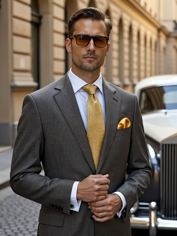 Trivero Dove Grey Classic Formal Wool Silk Jacket