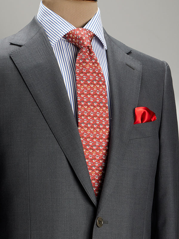 Biella Dark Grey Classic Formal Pure Wool 160's Jacket