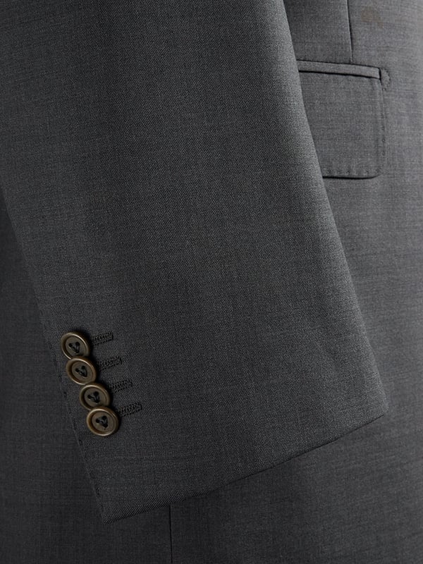 Biella Dark Grey Classic Formal Pure Wool 160's Jacket