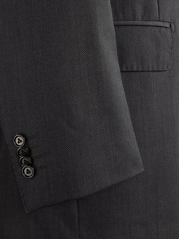Biella Dark Grey Classic Formal Pure Wool 160's Jacket