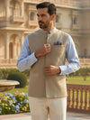 Pollone Sand Poly Wool Sleeveless Jodhpuri