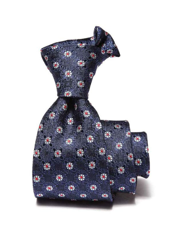 Kingcross Structure Navy Microfibre Tie