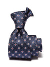 Kingcross Structure Navy Microfibre Tie