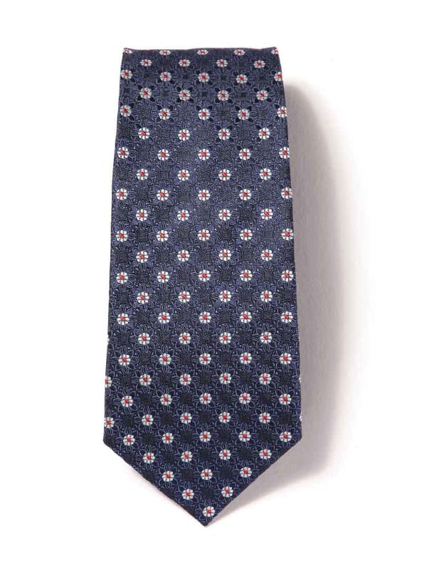 Kingcross Structure Navy Microfibre Tie