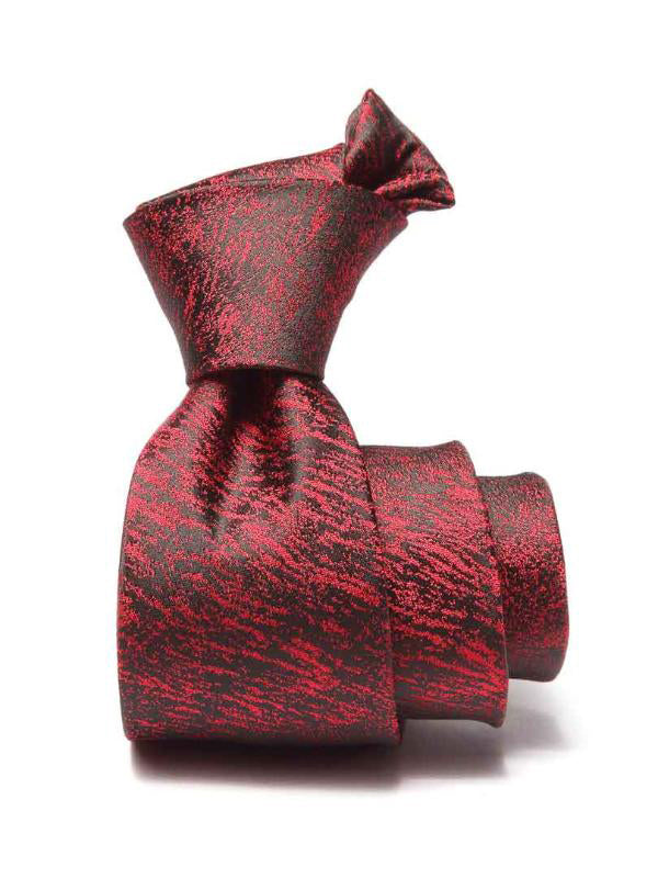 Kingcross Structure Dark Red Microfibre Tie