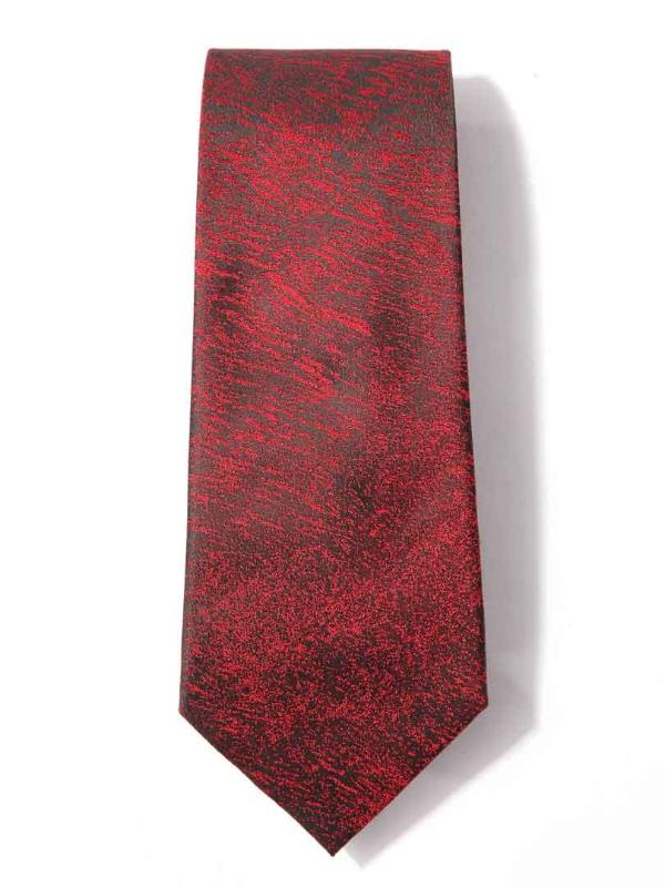 Kingcross Structure Dark Red Microfibre Tie