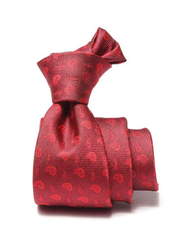 Kingscrest Minimal Dark Red Microfibre Tie