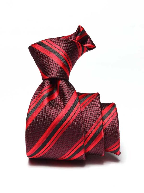 Kingsford Stripe Maroon Microfibre Tie