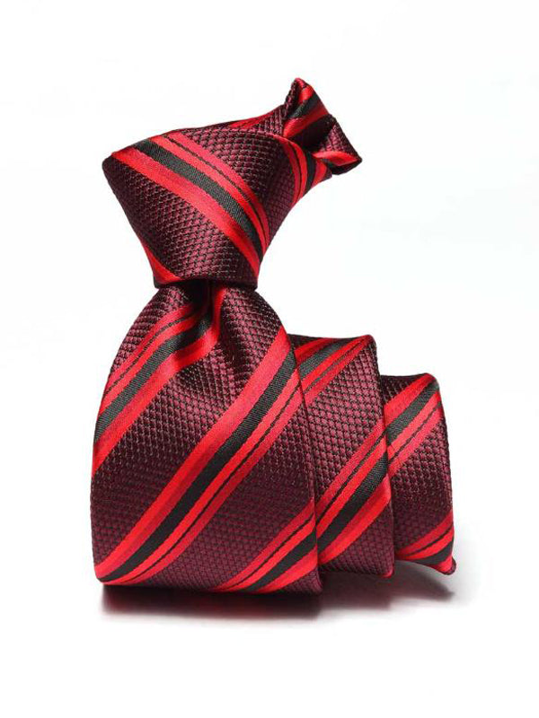 Kingsford Stripe Maroon Microfibre Tie