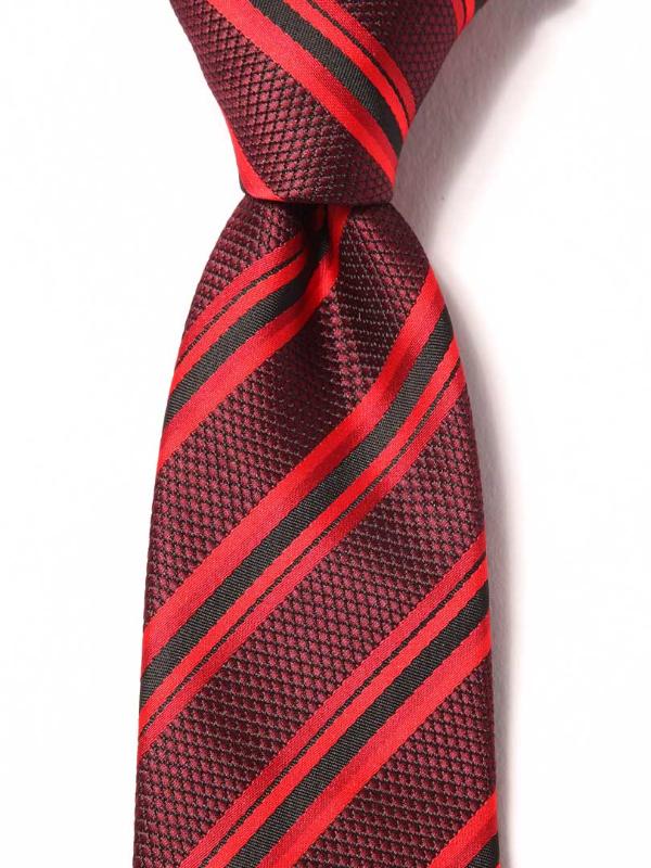 Kingsford Stripe Maroon Microfibre Tie